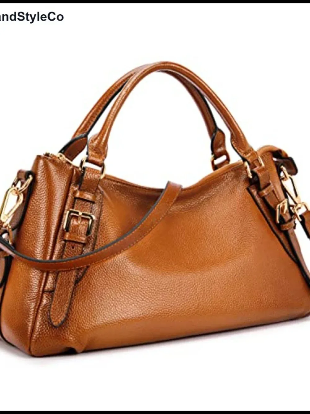 Genuine Leather Satchel Top Handle Crossbody Bag Soft Cowhide Purse